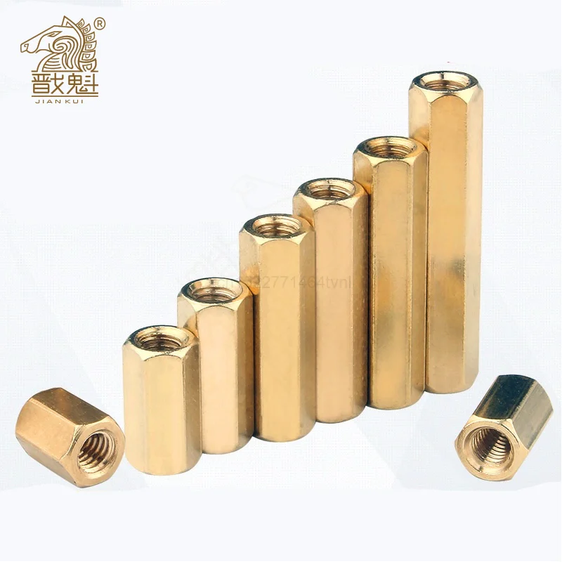 5-50pcs Hex Female to Female M2 M2.5 M3 M4 M5  brass standoff spacer Hexagonal Stud Spacer Hollow Pillars