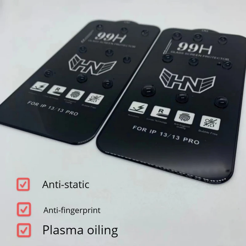 10pack Good quality retail package 99H transparent phone glass for iphone 15 14 13 pro max xsmax Curved full glue tempered glass