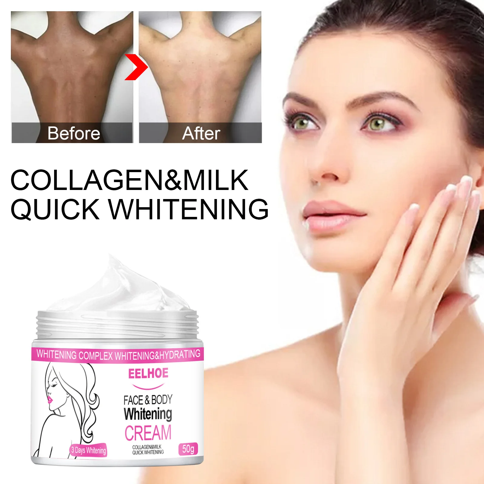 Body Whitening Cream Underarm Armpit Knee Dark Skin Whitening Bleaching