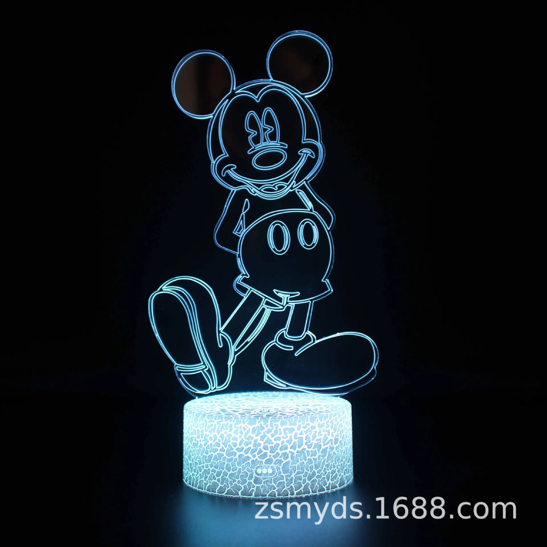 Disney Mickey & Minnie 3D Lamp Anime Figure Ornaments Figure Desk Lamp LED Night Light Mickey Mouse Desktop Decor Toys Hottoys