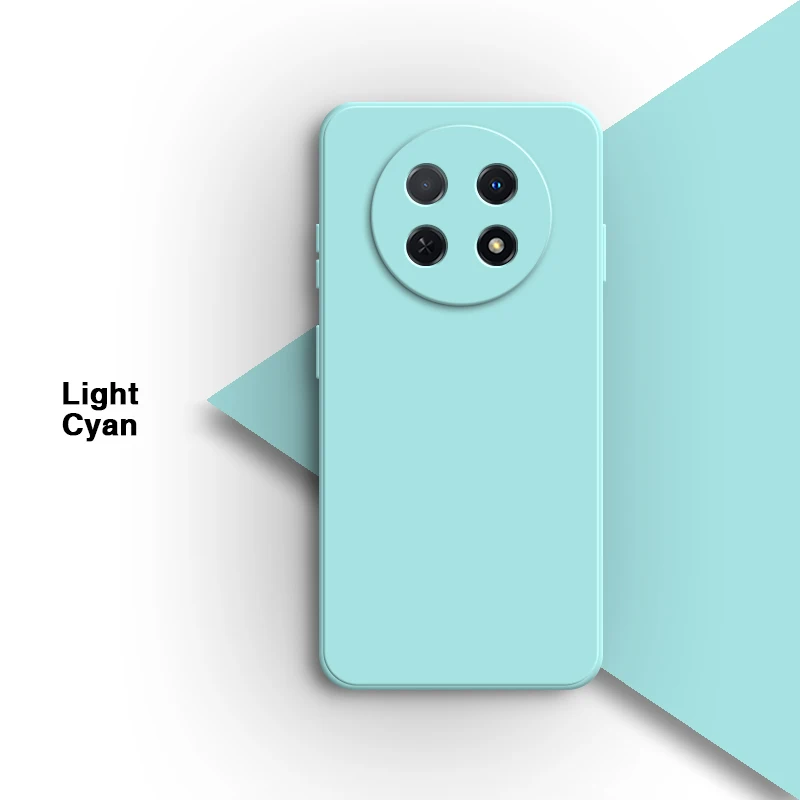 Solid Color Soft Liquid Silicone Phone Case - Simple Design Back Cover