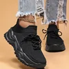 Fashion Stretch Knitting Sneakers for Women 2024 Autumn Couple Lace Up Non Slip Flats Casual Sports Shoes Woman Plus Size 44 1