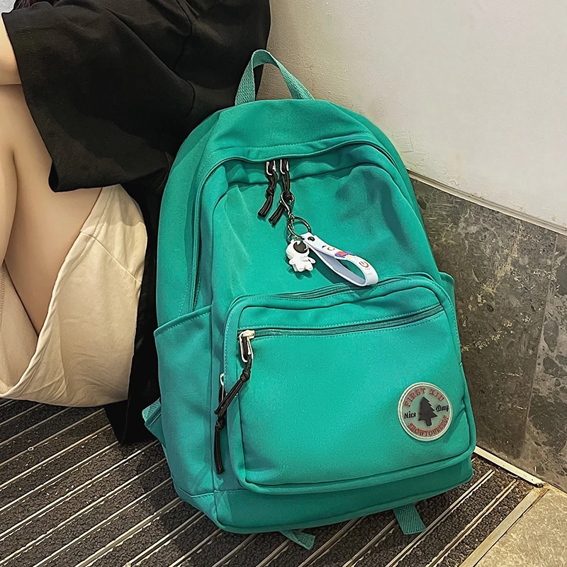 Schoolbag Female College Student Design Senseinsjunior High School Student High School Green Backpack Large Capacity Backpack