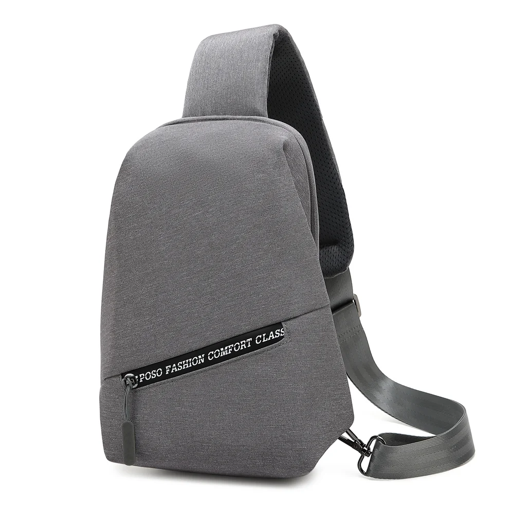 

POSO Men's Chest Bag Simple Storage Bags Men Travel Small Mini Black Crossbody Bag Mini Coffee Bag Shoulder Bag Satchel Handbags