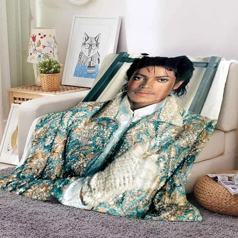 MJ King of Pop Michael Jackson Soft Flannel Blanket for Beds Bedroom Sofa Picnic,Throw Blanket for Cover Outdoors Leisure Gift