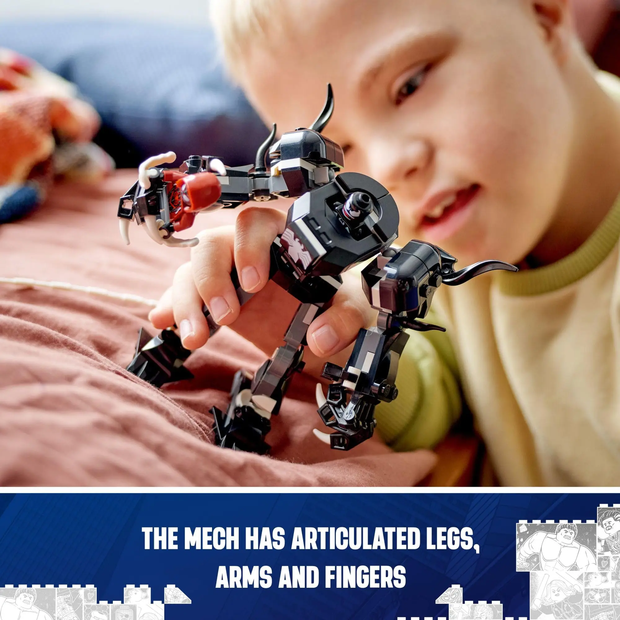 LEGO Super Heroes-76276 Venom Mech Creative Building Block Toy Ornaments, Room Decoration