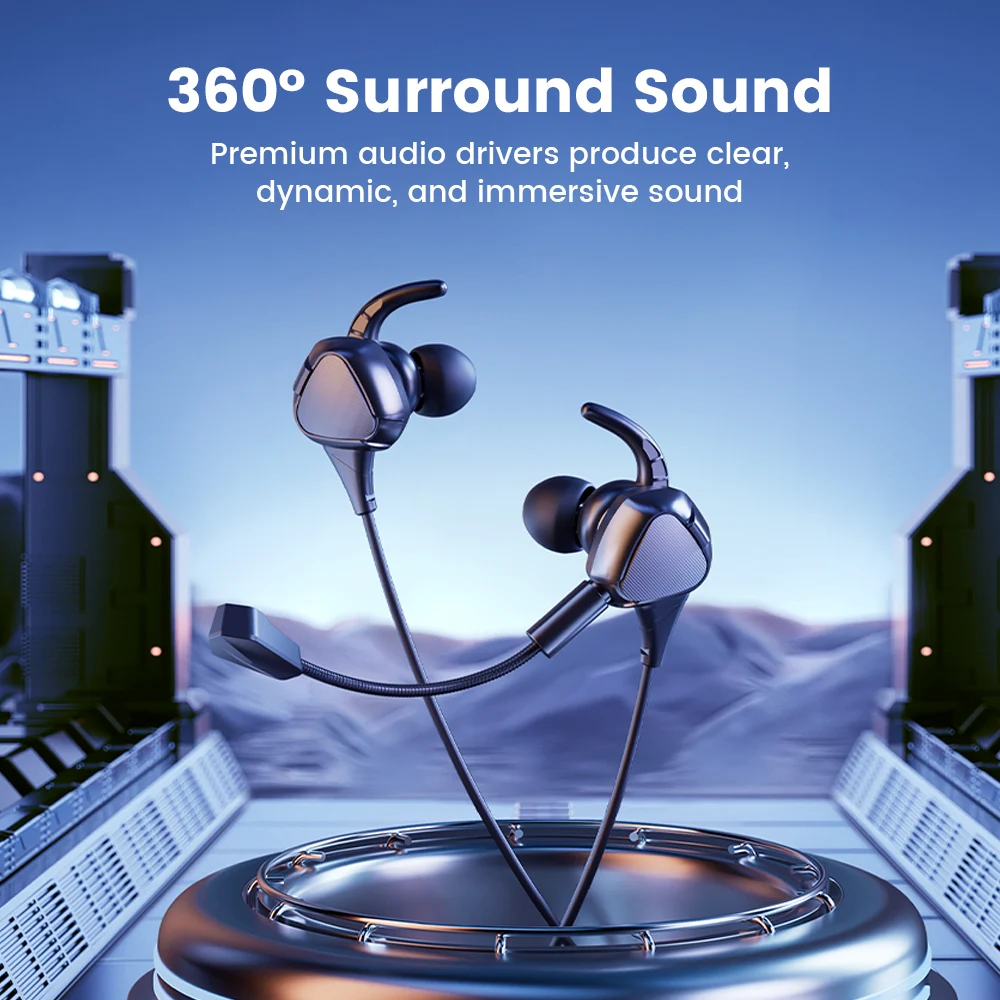 Auricolari cablati da gioco Toocki TE27 con microfono a barra staccabile HD, suono surround, cuffie con driver dinamico di grandi dimensioni per_voghion.com