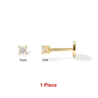ROXI 1 Piece Exquisite Zircons Stud Earring For Women 925 Sterling Silver Size 2/3/4mm Stone Piercing Jewelry pendientes plata - Image 4