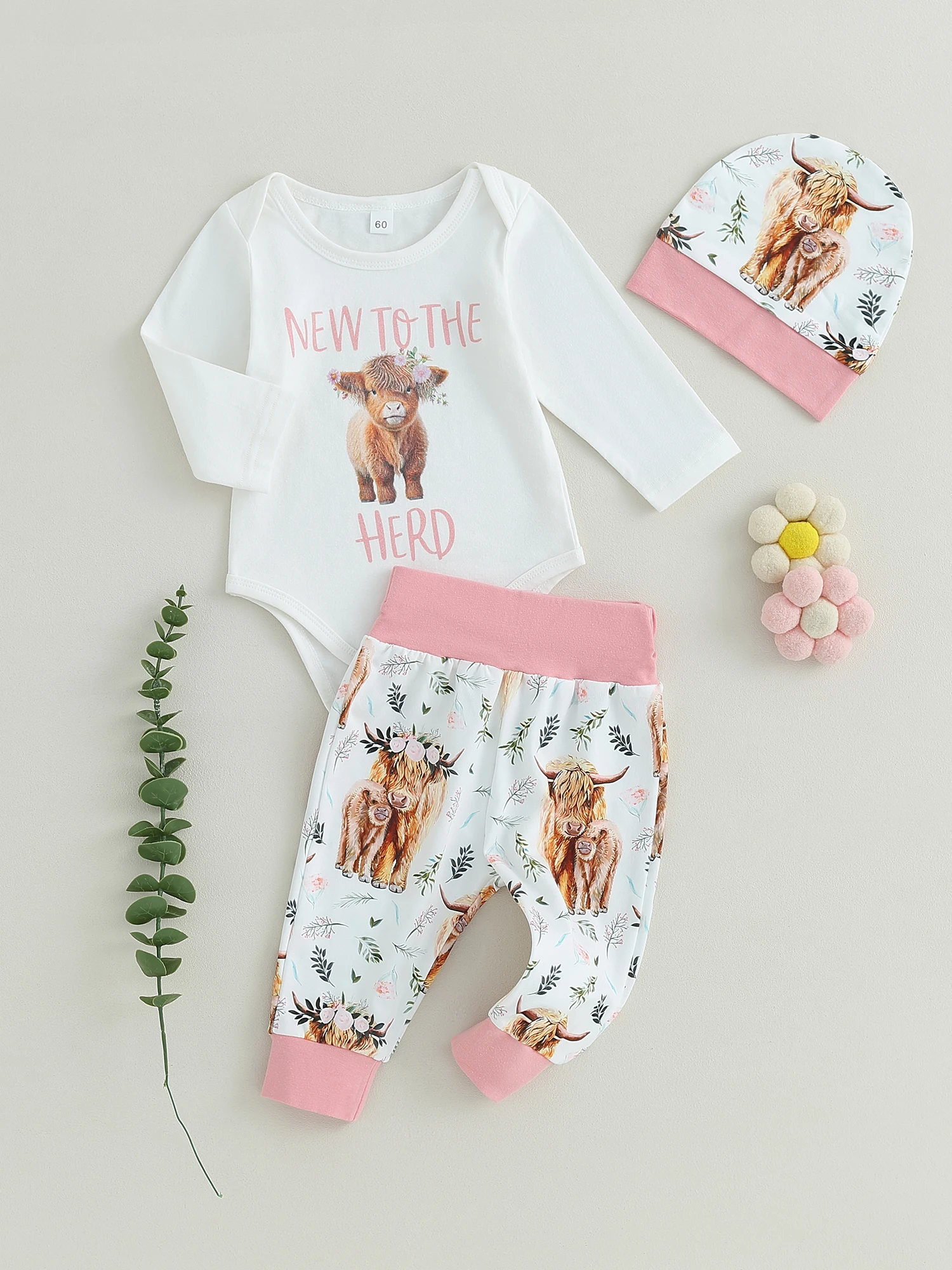 

Baby Boys Winter Outfits Letter Bear Print Hooded Jacket Long Sleeve Rompers Pants Hat 4Pcs Clothes Set