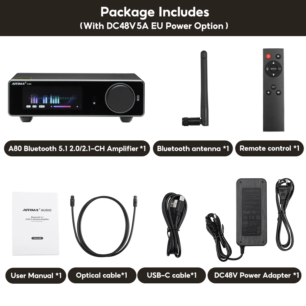 AIYIMA A80 TPA3255デコードアンプ Amazon.co.jp: AIYIMA A80 TPA3255デコードアンプHIFI 2.0