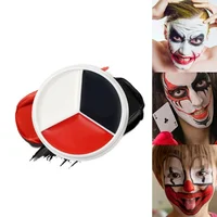 Halloween Makeup Palette Face Body Paint Makeup Wheel White Black Red Waterproof Zombie Skeleton Cosplay Makeup Face Painting 1