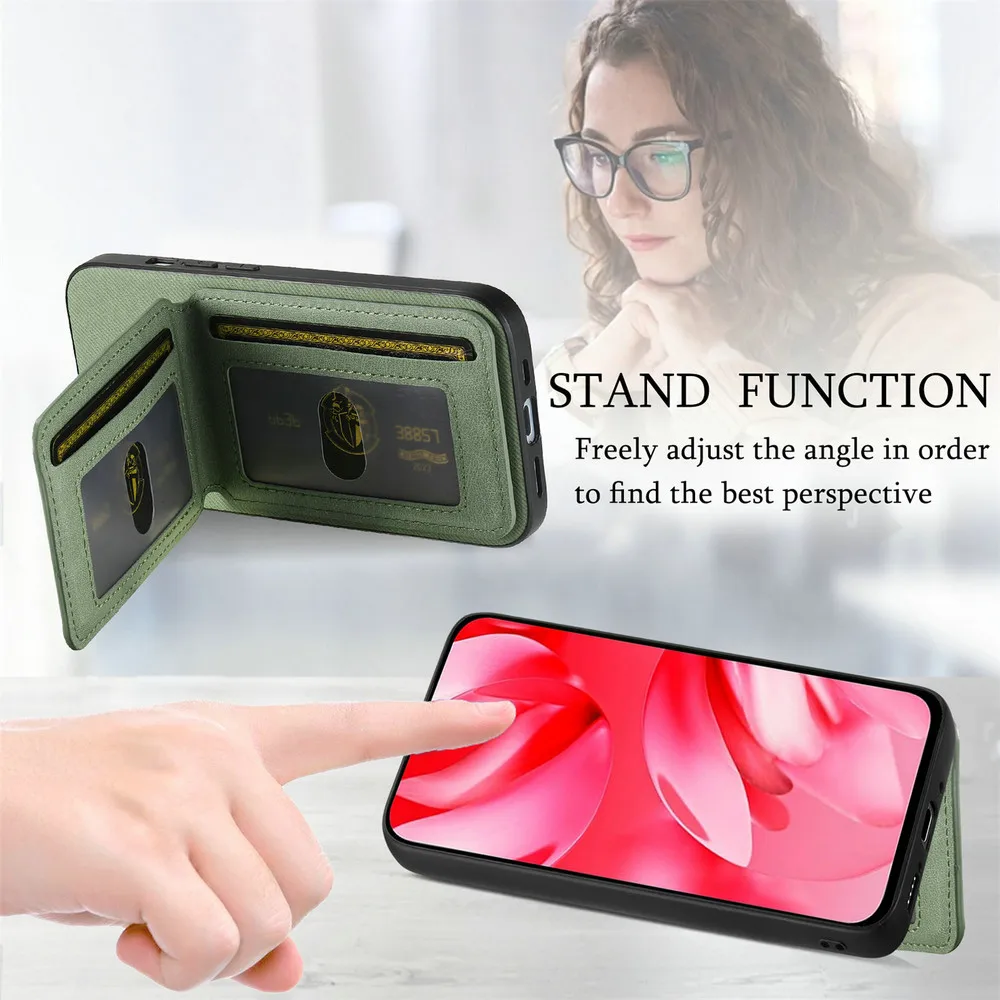 Premium RFID Blocking Leather Wallet Case - Luxury Card Holder Back Cover