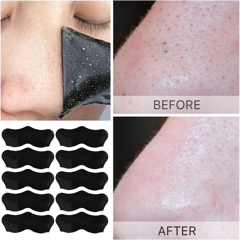 Unisex blackhead remove mask peel nasal strips deep cleansing shrink pore nose black head remove stickers
