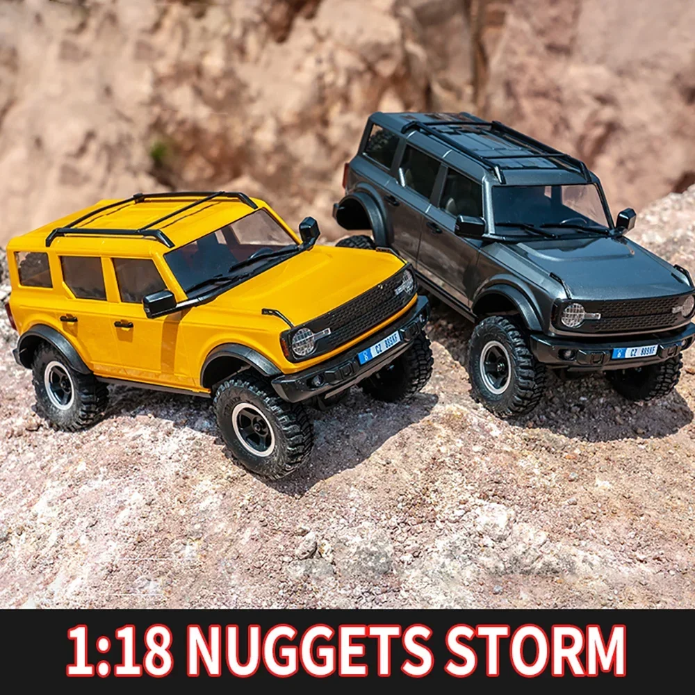 성인용 FMS RC 자동차 1/18 브롱스 4x4 오프로드 너기츠 스톰 RC 시뮬레이션 전기 리모컨 모델 자동차, 2.4GHz RTR RC카