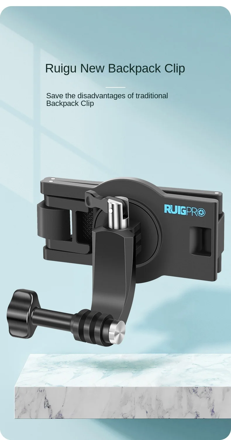 Supporto Per Tracolla Zaino Per GoPro - Regolabile 360°, Compatibile Con Action Cam E Smartphone - Foto 5