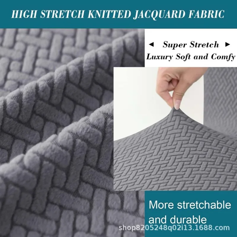Polar Fleece Ottoman Cover Thicken Elastic Storage Stool Slipcovers All-inclusive Rectangle Footrest Protector Case Home Decor
