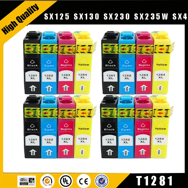 

einkshop T1281 T1282 T1283 T1284 Ink cartridge Compatible for EPSON stylus S22 SX130 SX125 SX235W SX435W SX425W BX305F BX305FW