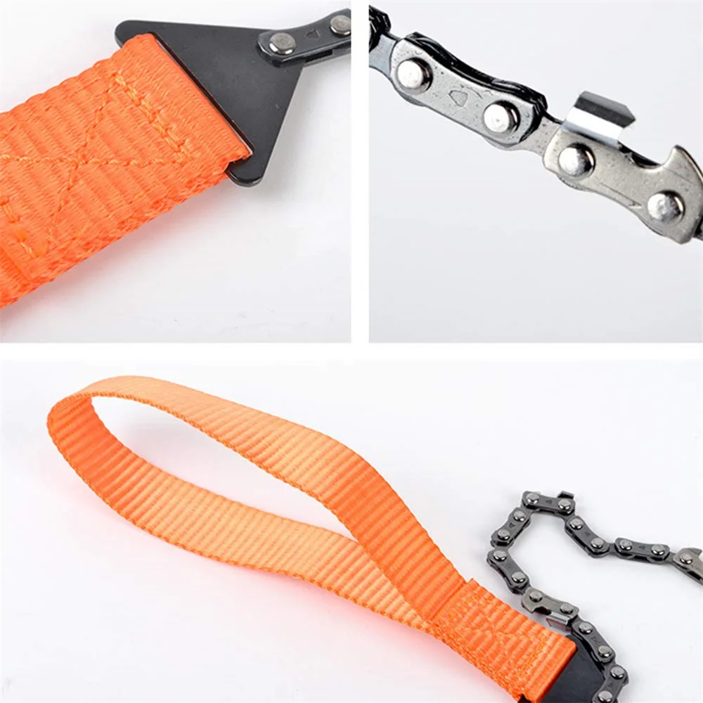 11 Teeth Outdoor Portable Hand-drawn Wire Saw Field Mountaineering Life-saving Chain Saw Multi-function Tool Pocket Chain Multi Purpose Saw Hand Saw Handheld Saw