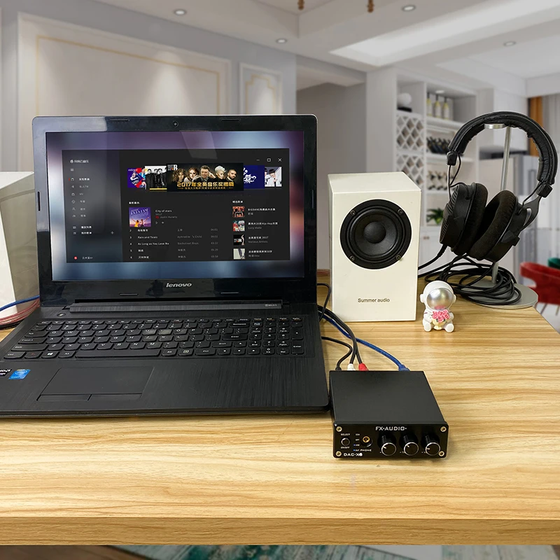 Фото FX-AUDIO-USB DAC усилитель для наушников, Настольный усилитель MAX97220 5V1A №2