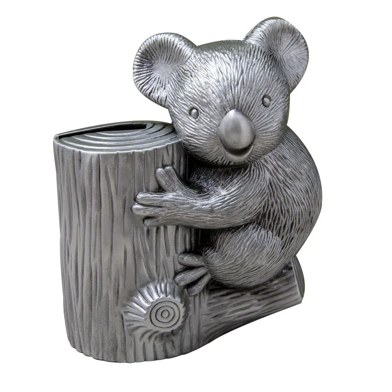 Creative Metal Coin Bank Cartoon Koala Bank Savings Money Box Saving Pot for Kid Boy Girl 6