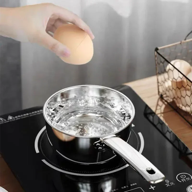 1PCS Stainless Steel Pan Pot Thickening Non-stick Suop Pan With Handle Milk Pot Hot Pot Household Cooking Tools Kitchen Utensils