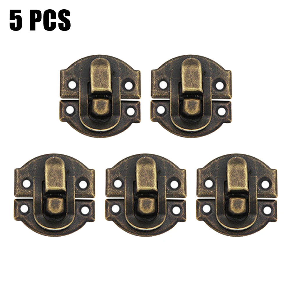 Jewelry Box Hasp 5/12set Latch With Screws Suitcase Cabinet Antique Bronze Jewelry Wooden Case Vintage Hardware