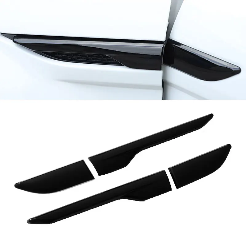 

For Land Rover Range Rover Evoque 2012 - 2016 2017 2018 Car ABS Glossy Black Fender Side Air Vent Outlet Cover Protective Trim