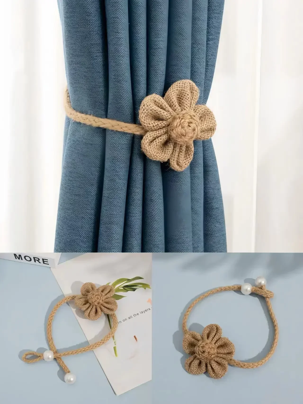Ins Flowers Curtains Holder Room Curtain Tieback Tie room Decor Buckle for Curtains Barra Cortinas Dormitorios Embrasse Rideau