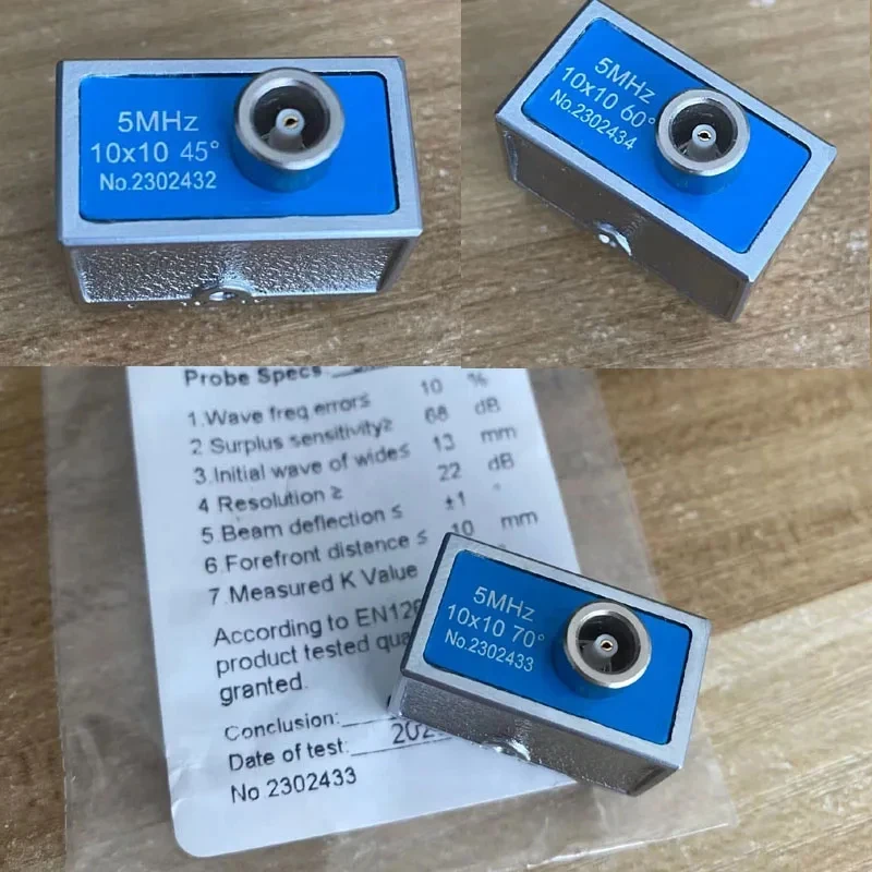 Angle Probe Transducer Top connector 5MHz 10x10 10*10 45/60/70 Degree