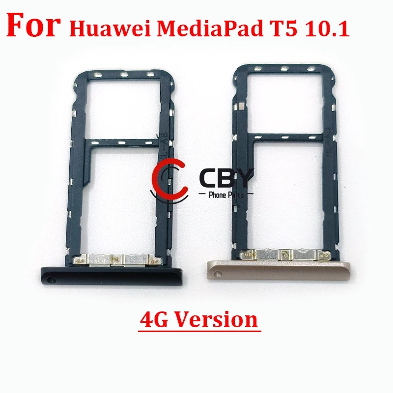 Phone Sim Tray Holder For Huawei MediaPad T5 AGS2-AL00 AGS2-L09 AGS2-W09 10.1 Inch Sim Card Tray Slot Holder Replacement Parts