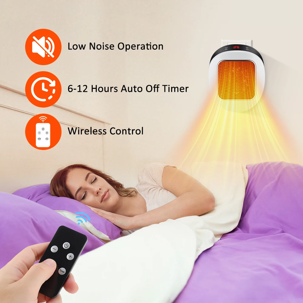 Portable Electric Heater with Remote Control for Home Use