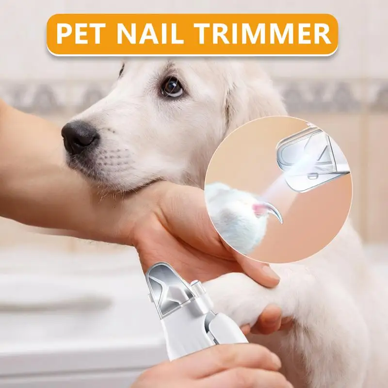 Electric Pet Nail Trimmer Electric Rechargeable Dog Nail Trimmer With LED Light Ergonomic Pet Paws Grooming Tool Quiet File