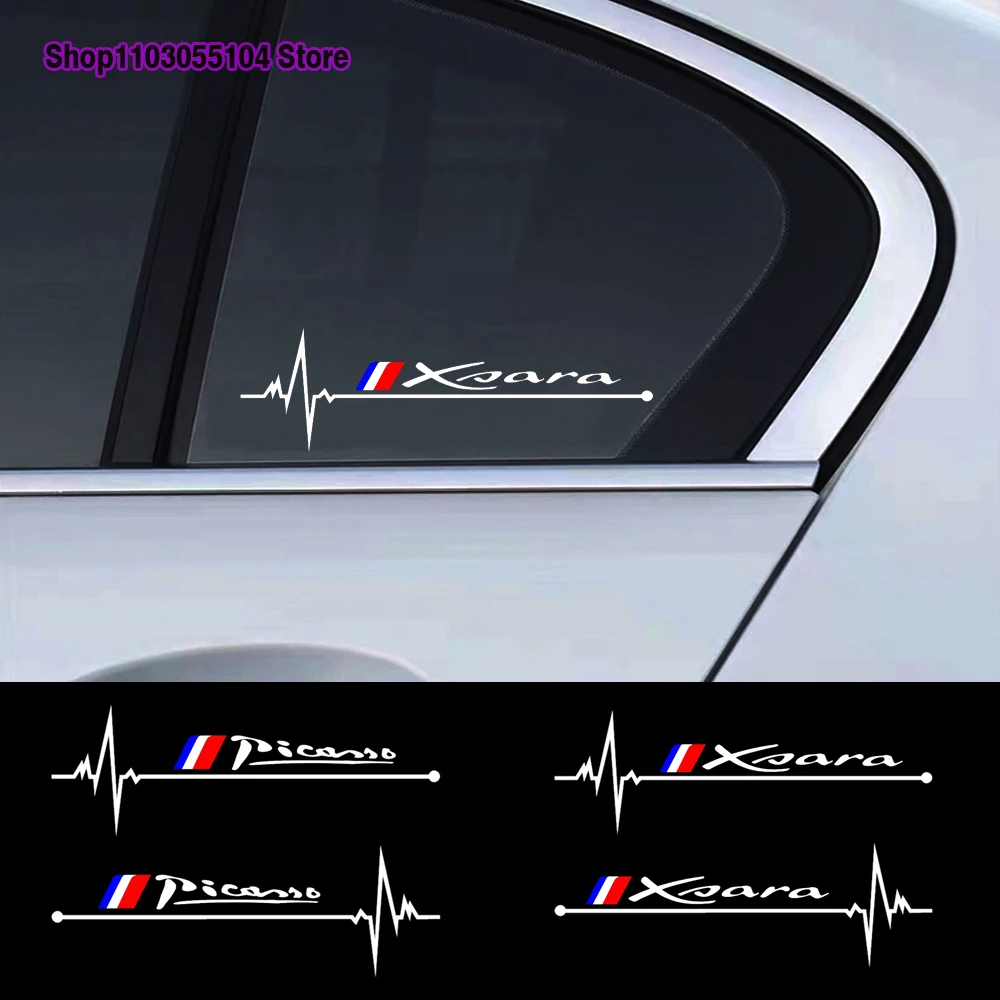 2Pc Car Windows Sticker Per Citroen Picasso C4 C3 Xsara Grand Accessori Auto