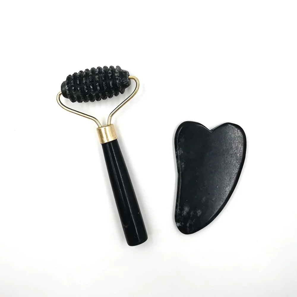 Obsidian Jade Facial Massager and Skincare Tool Set