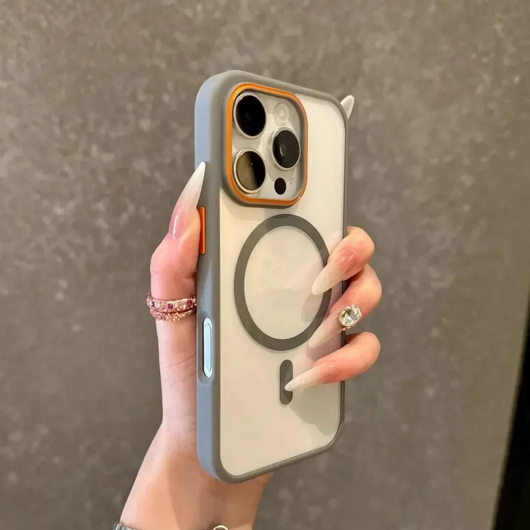 Premium Magnetic Wireless Charger with Shockproof Clear Back Cover