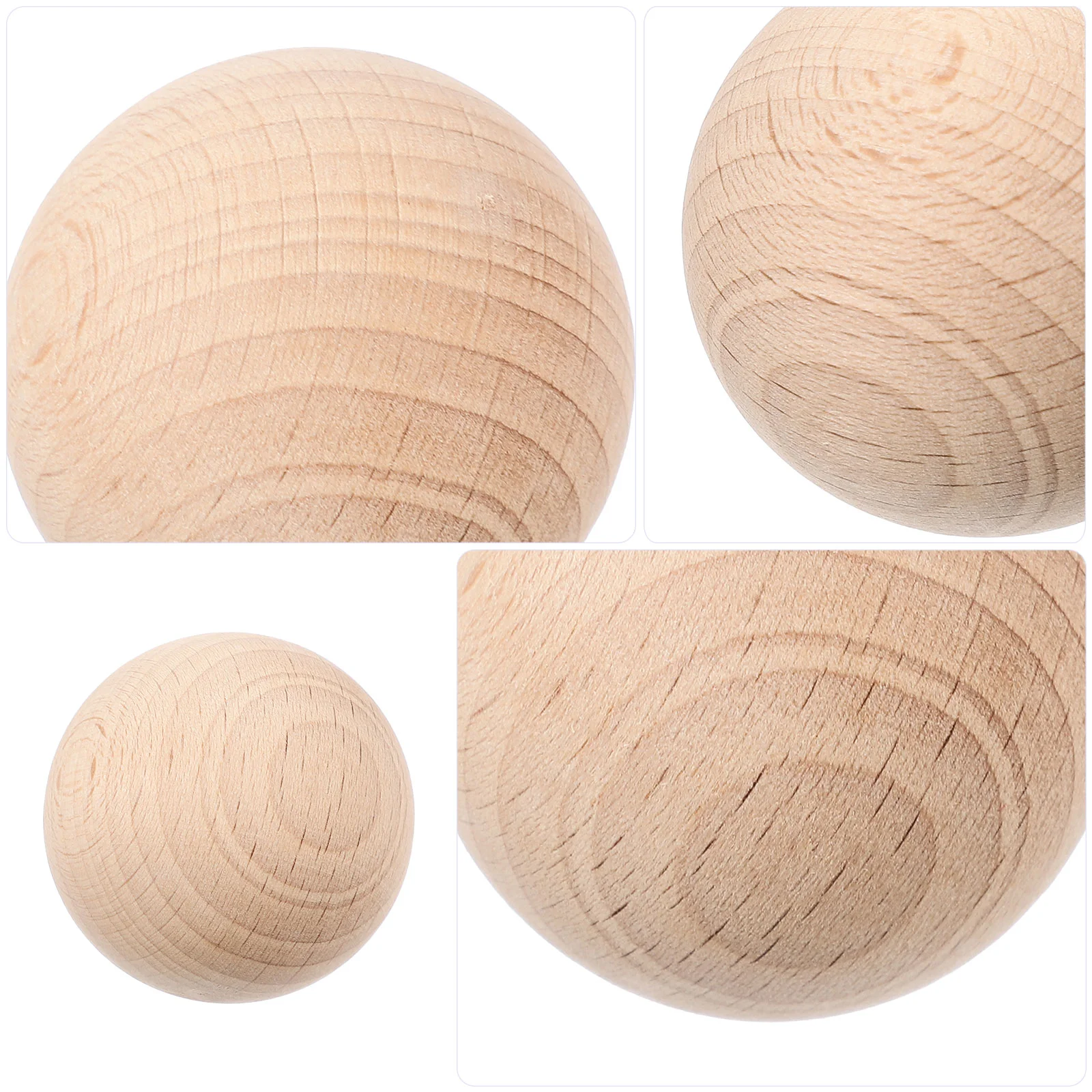 5 Pcs Wooden Balls Bocce Game Set Kids Wood Balls Portable Bocce Grass Outdoor Sports Water Play Equipment
