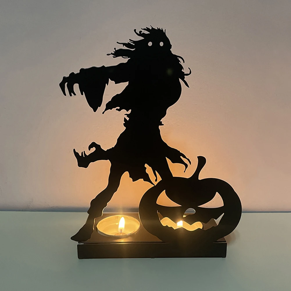 

2023 Halloween Candlestick Candle Holder Halloween Decoration Candle Stand Desktop Ornaments Terror Candle Holder