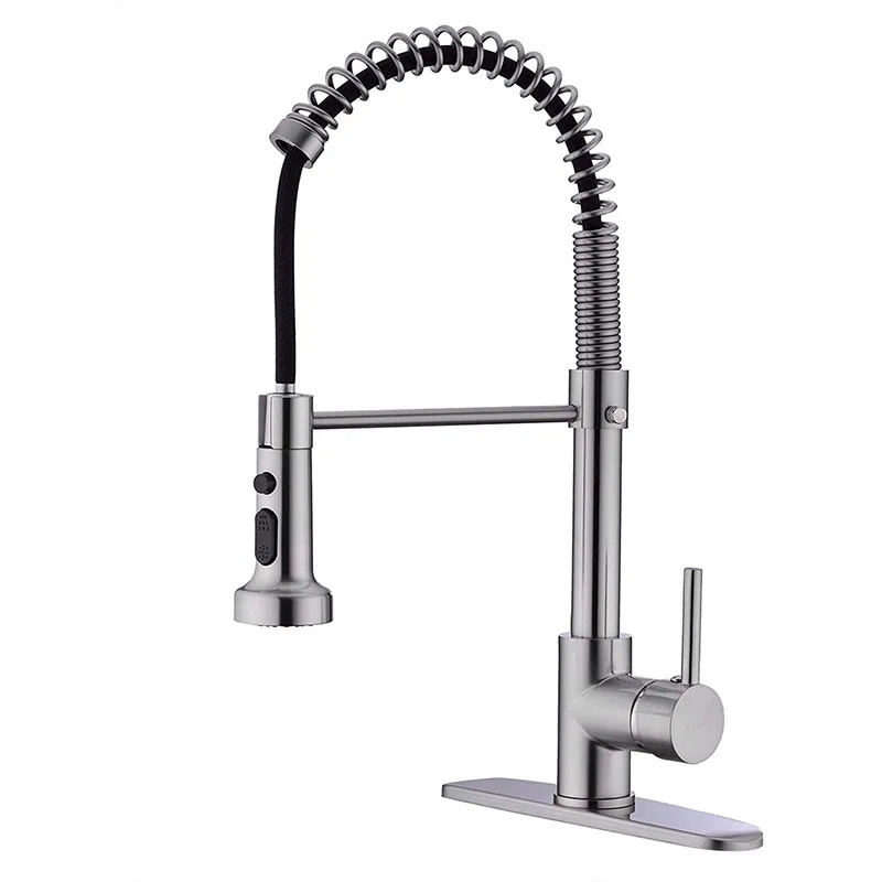 Kitchen Faucets Stainless Steel Rotatable Cold and Hot Water Dual Mode Sink, Kitchen Spring Faucet