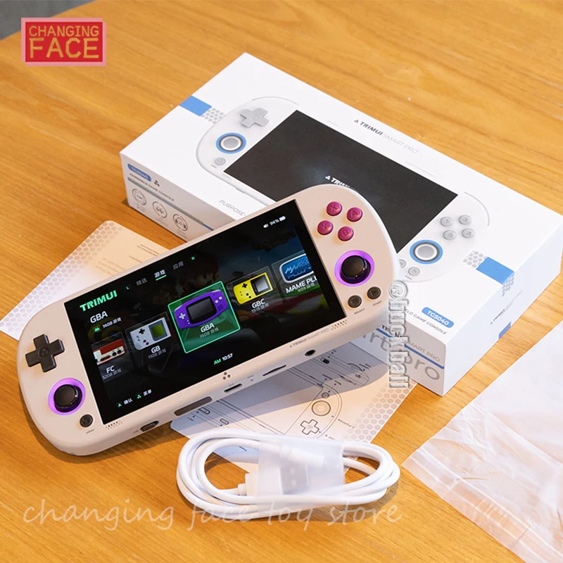 

Trimui Smart Pro Portable Consoles 256GB PSP 4.96inches Handheld Games Retro Arcade Linux Open Source Game Console Kid For Birth