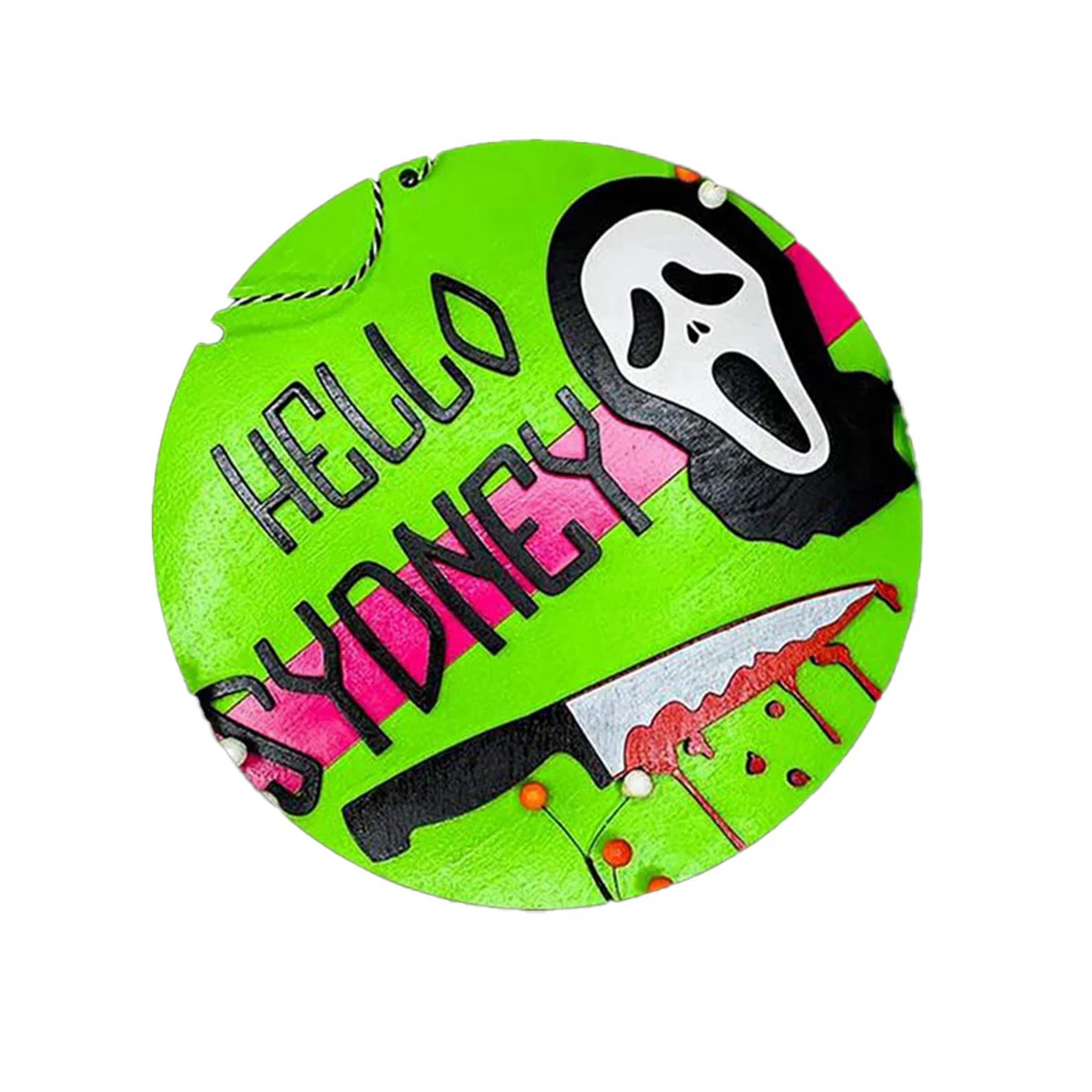 

Green Halloween Horror Wooden Sign Decoration House Horror Welcome Words Halloween Horror Party Atmosphere