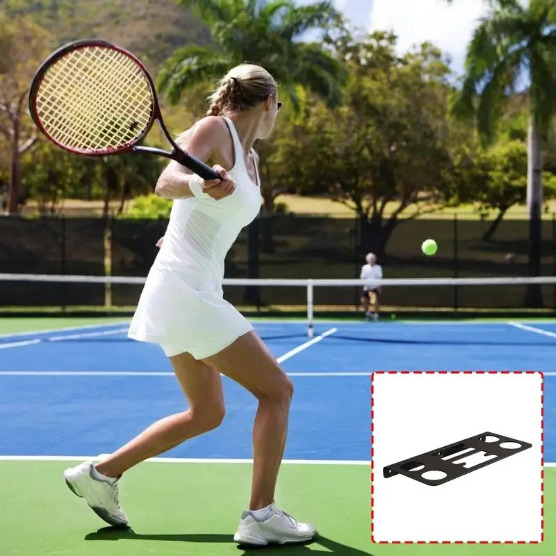 Modernes Eisen-Tennisschläger-Wandregal für ordentliche Aufbewahrung und stilvolle Präsentation für Fitnessstudios und den D2RD – Detail 9