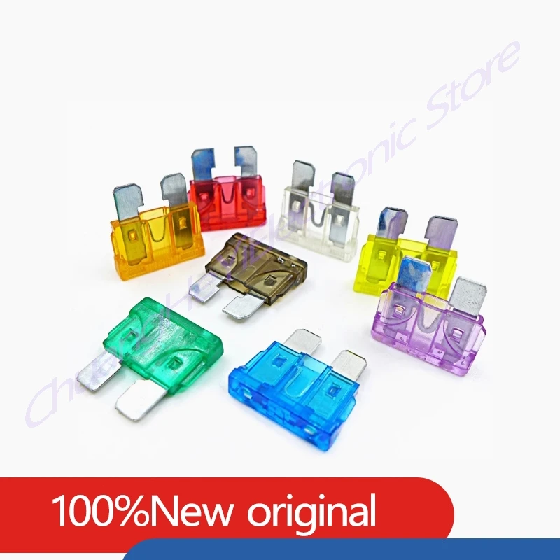 10Pcs/Lot Medium Standard Blade Fuse Insert ZINC Pins 3A 5A 7.5A 10A 15A 20A 25A 30A 35A 40A Refitted For Auto Car Truck