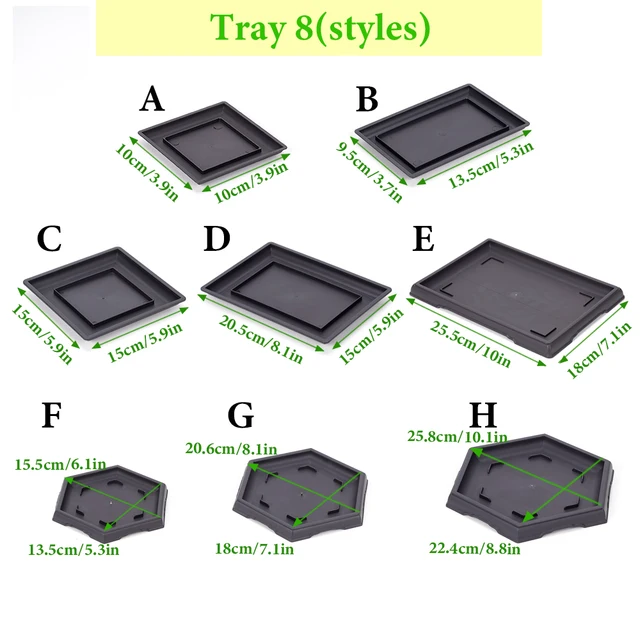 Utánzat Lila Homoktálcák Virágcserépek Korrózióálló Lélegző Négyzet És Téglalap Alakú Műanyag Virág Bonsai Növény - Image 2