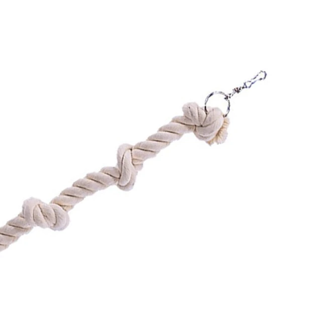 Hanging Cotton Rope Swing Cage with Knots 5