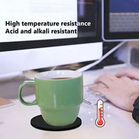 6pcs Silicone Cup Mats for Drinks Non Slip Cup Mat Soft Drink Cup Mat for Coffee Table Office Desk Heat Resistant Cup Mat 5