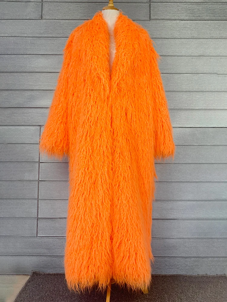 ジャケット・アウター Louren volume shaggy long coat Stephanie Long Faux-Fur Coat | Marciano