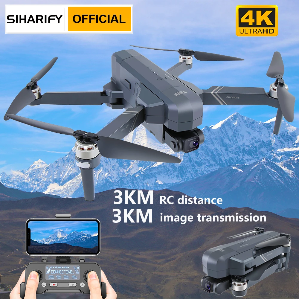 

2023 New Drone With 4k Professional Camera 3KM WIFI GPS EIS 2-axis Anti-Shake Gimbal FPV Brushless Quadcopter Helicopter RC Dron