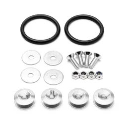 Quick Release Fasteners for Bumpers and Trunk Lids (Silver)