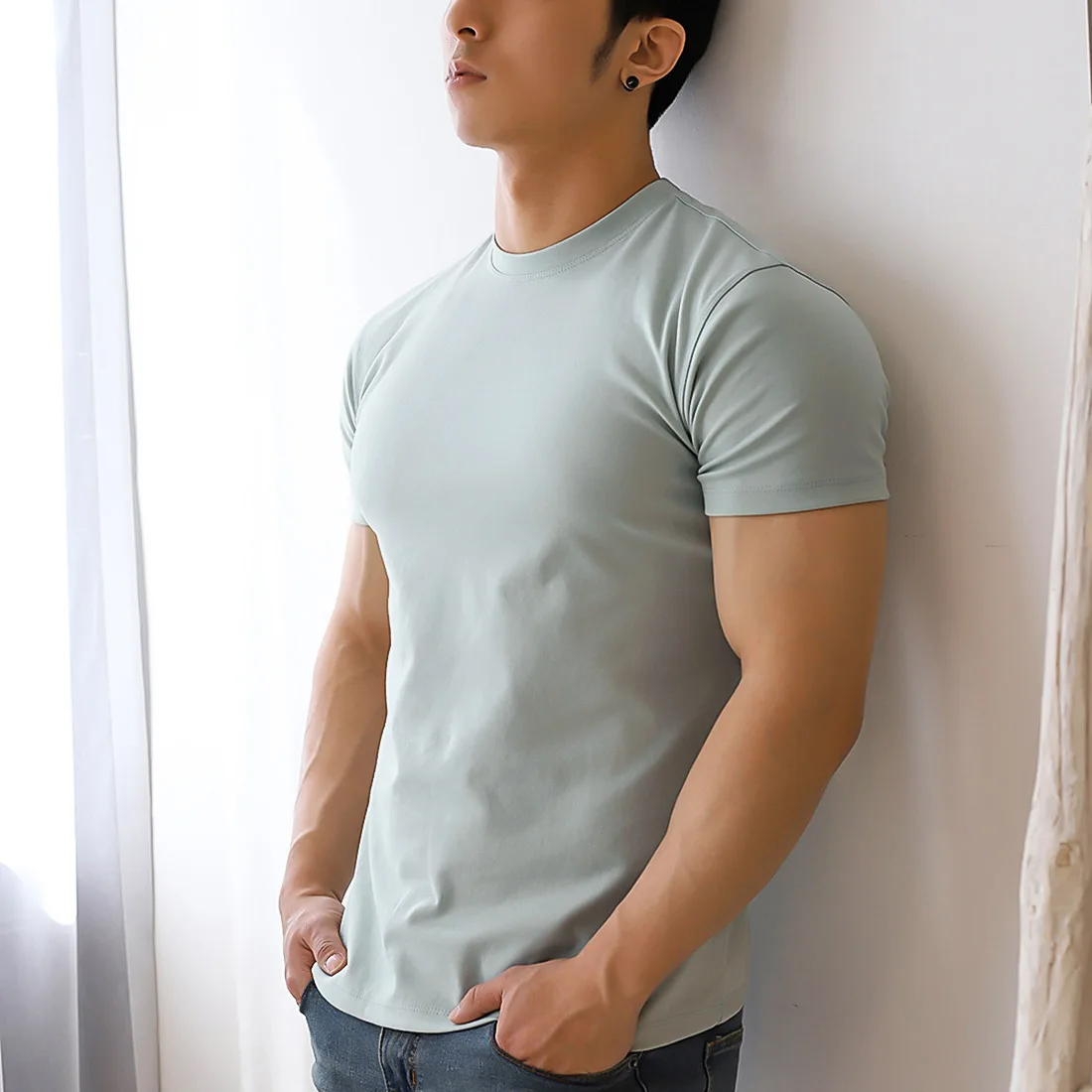 남성용 여름 체육관 러닝 티셔츠, 스포츠 티셔츠, 체육관 트레이닝 티, 통기성 조깅 캐주얼 운동복, 유니섹스 압축 셔츠