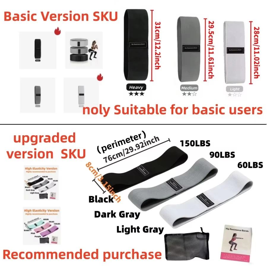 High-Quality Fabric Resistance Bands for Glute and Squat Workouts